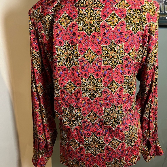 VTG Saks Fifth Avenue Evan Picone Red Paisley 80s Secretary Skirt Set READ - Picture 6 of 12